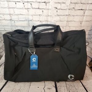 Crospack Large Black Convertible Garment Shoulder Bag Luggage Weekender